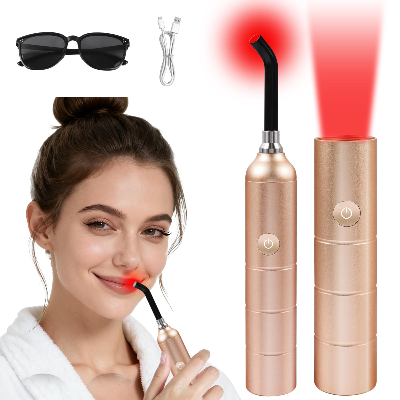 Aswaysun infrared red light therapy device for the face aids skin comfort.