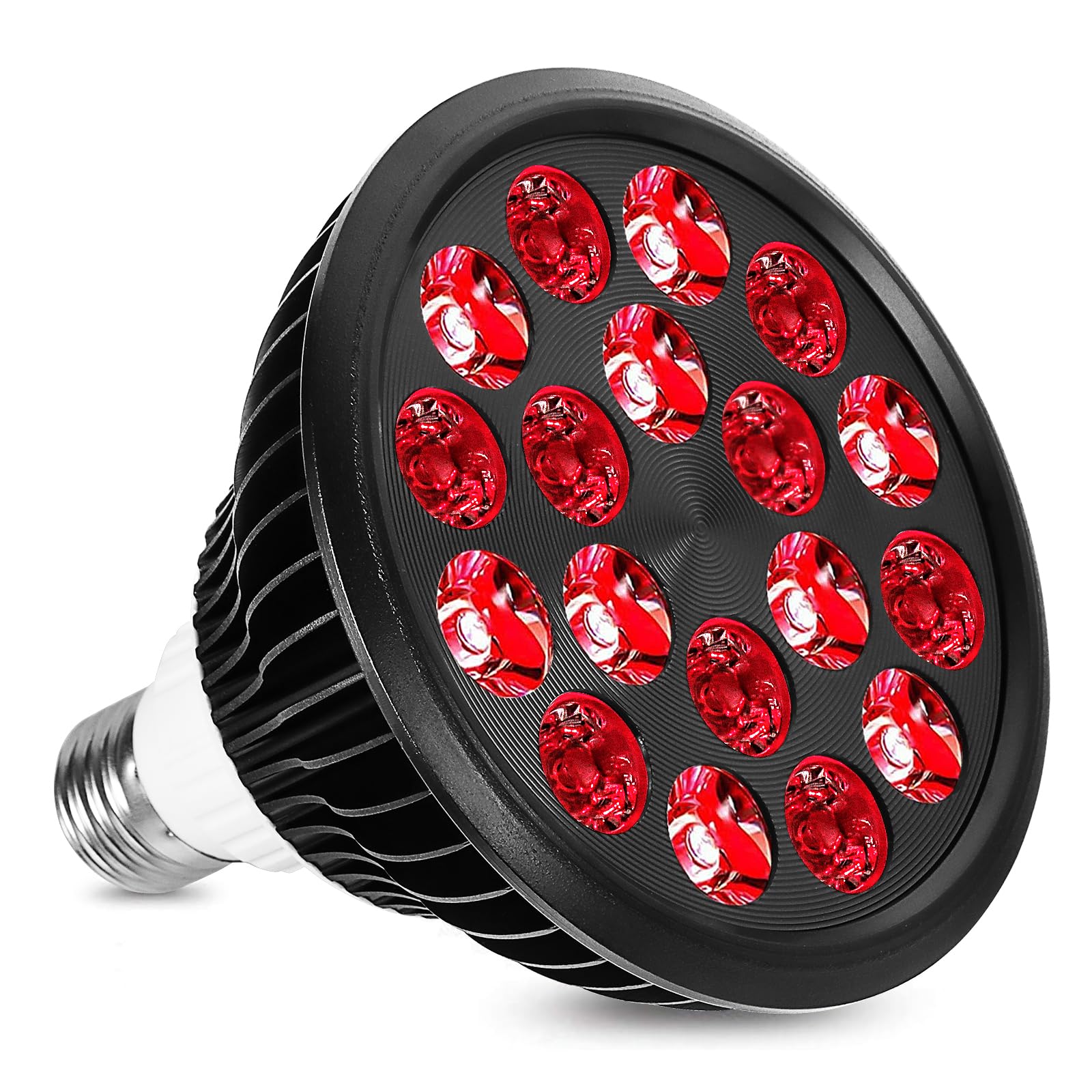 aswaysun red light therapy bulb with 660nm red and 850nm infrared glow for skin care support