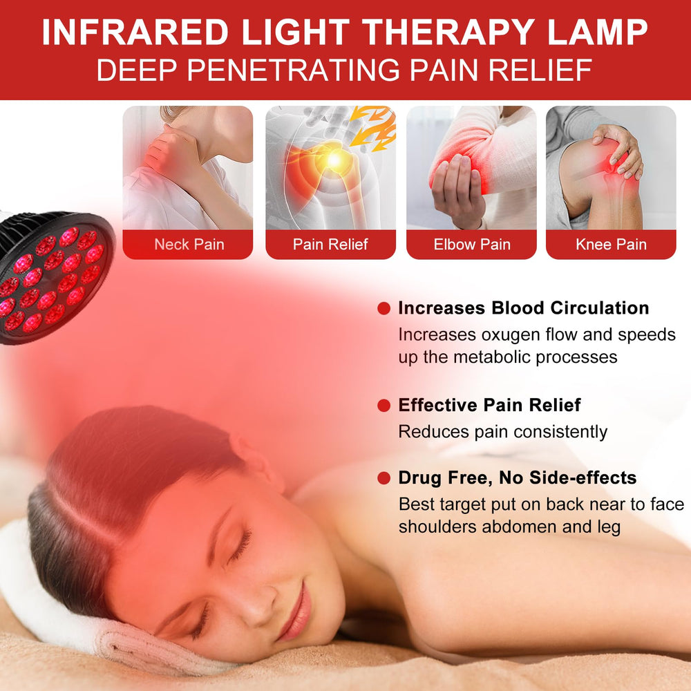 Aswaysun red light therapy bulb technical specs image communicates wavelength and irradiance