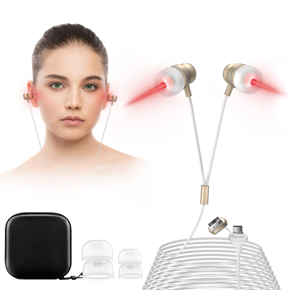 Aswaysun red light therapy ears device for gentle, daily treatment.