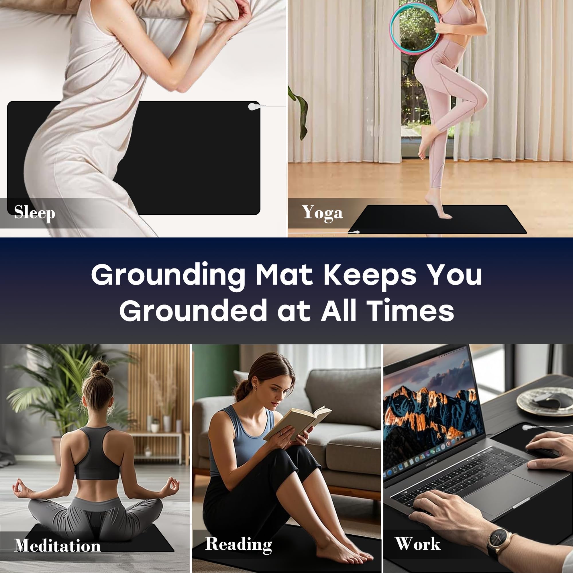 ATE Health grounding mat travel-friendly design fits on hotel desks while on the move.