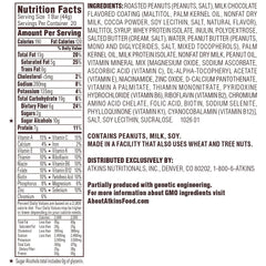 Close-up of Atkins Caramel Chocolate Nut Roll cross-section, showing protein-packed center.