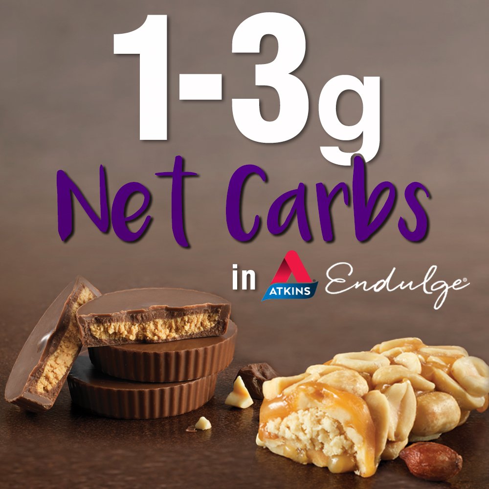 Chocolate coating on Atkins Endulge bar delivers indulgent contrast to chewy core.
