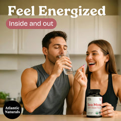 Atlantic Naturals packaging (USA-made) showcases quality and bottle design.