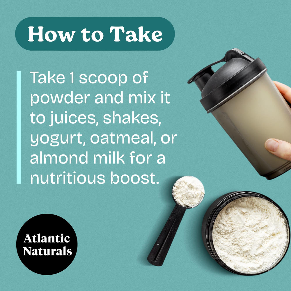Atlantic Naturals sea moss powder vanilla oatmeal adds minerals and flavor