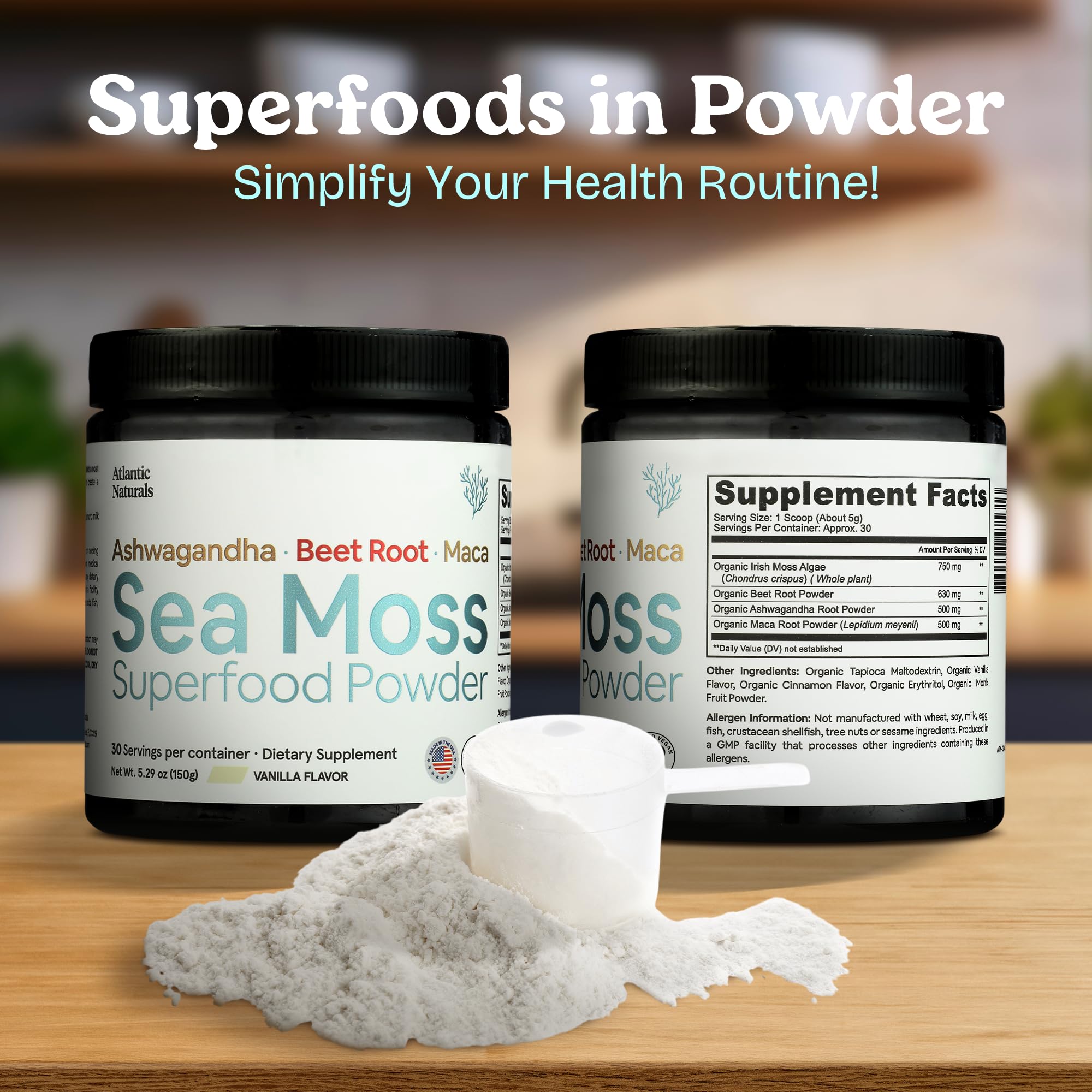Atlantic Naturals sea moss powder vanilla shake supports post-workout hydration