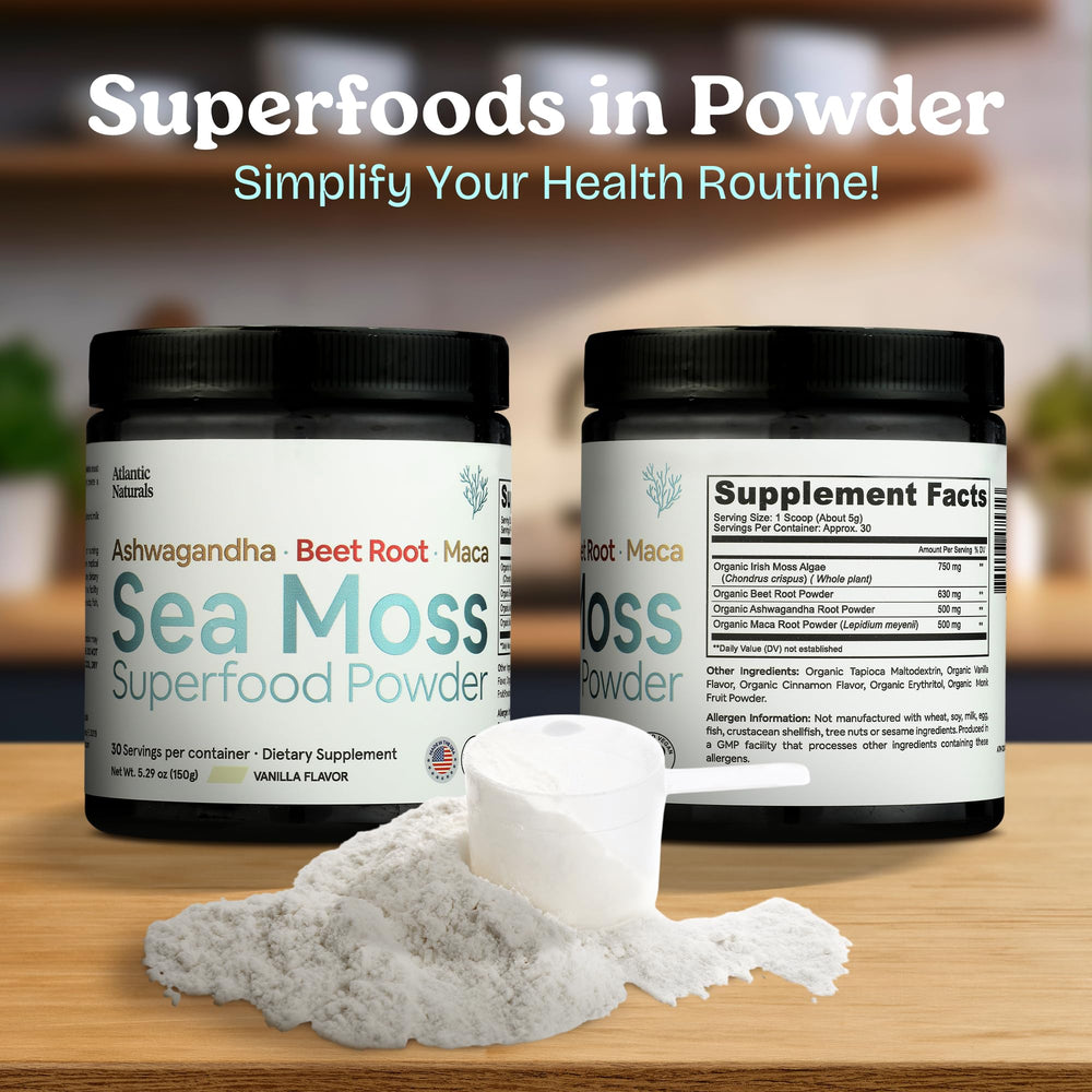 Atlantic Naturals sea moss powder vanilla shake supports post-workout hydration