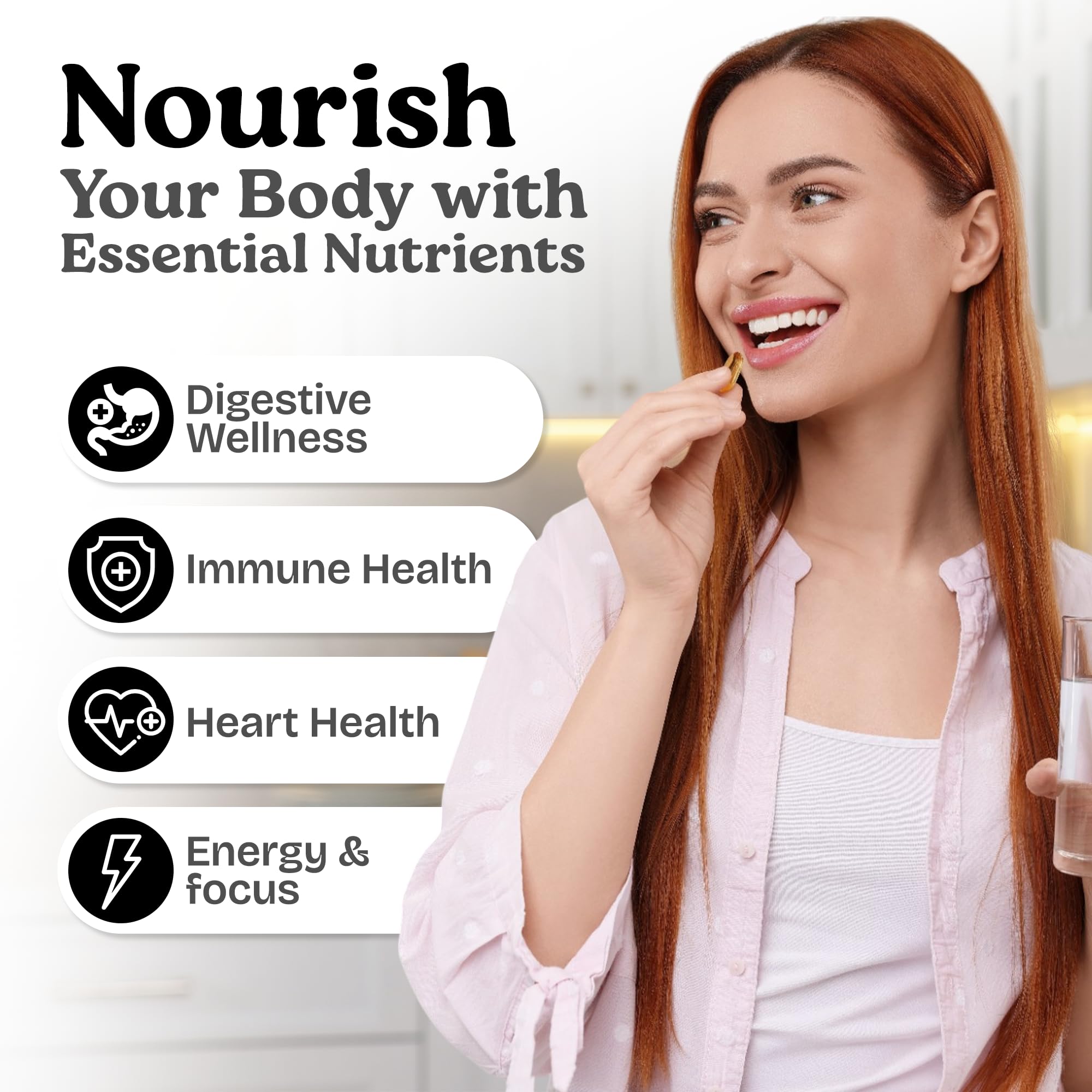 Atlantic Naturals Sea Moss Shilajit capsules with measuring spoon suggests easy, routine dosing.