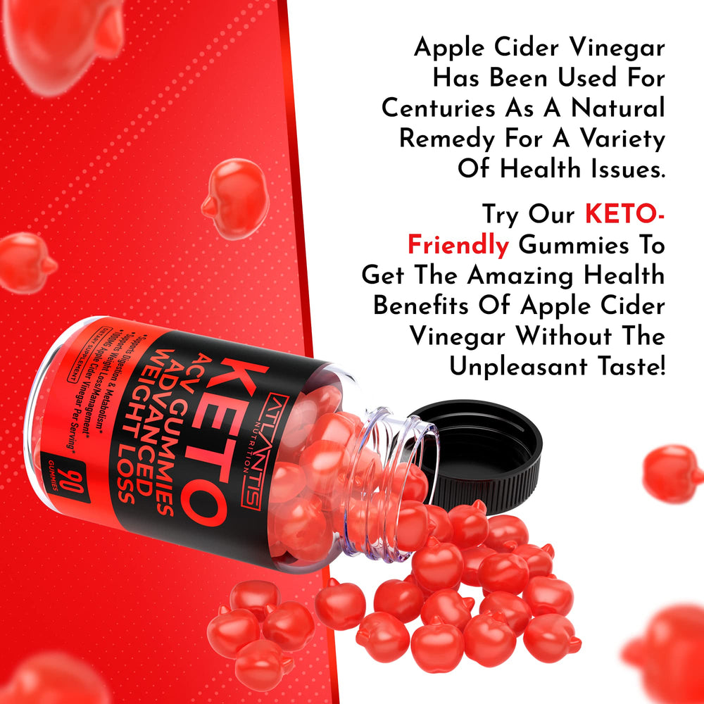 Atlantis Nutrition Keto ACV Gummies on-the-go packaging for keto wellness.