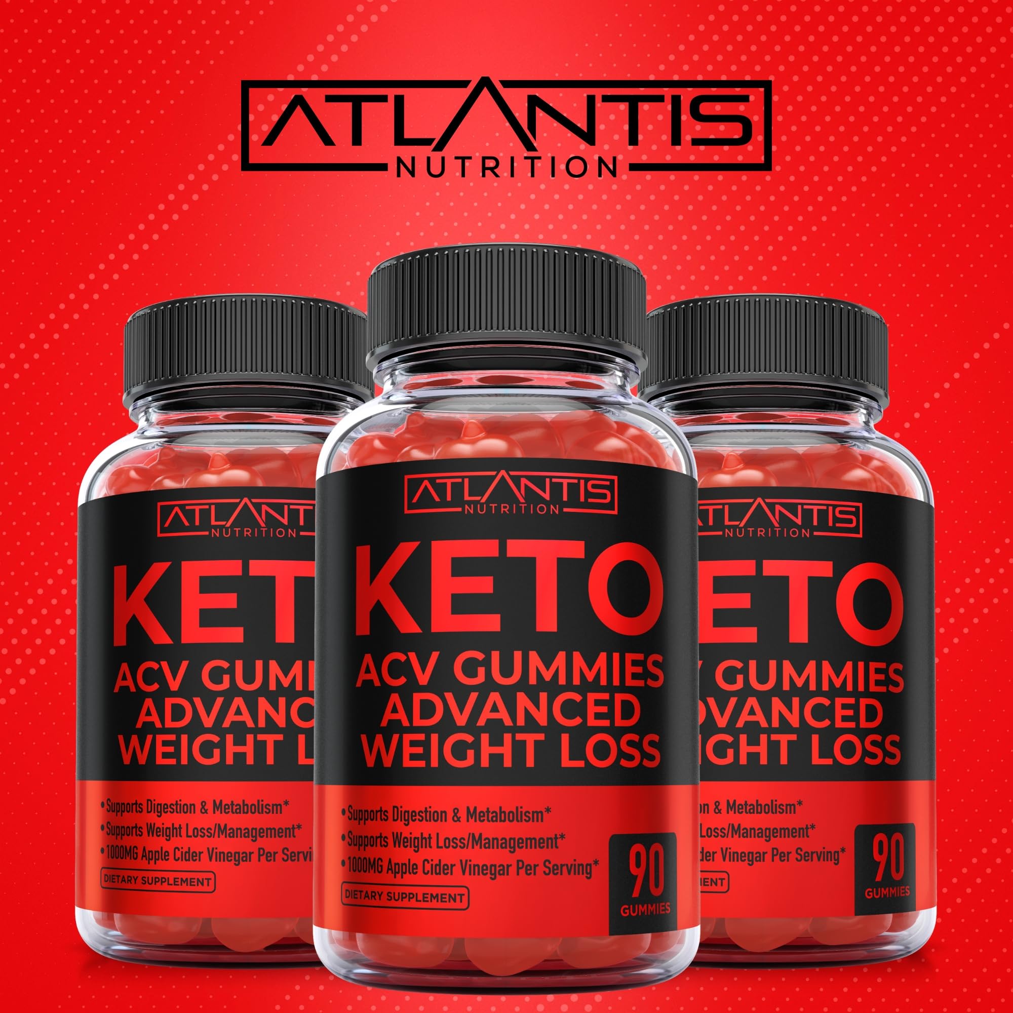 Atlantis Nutrition Keto ACV Gummies USA-made packaging demonstrates quality.