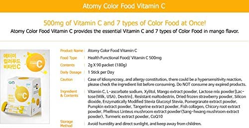 ATOMY Colorfood Vitamin C 180g canister ready for daily use.