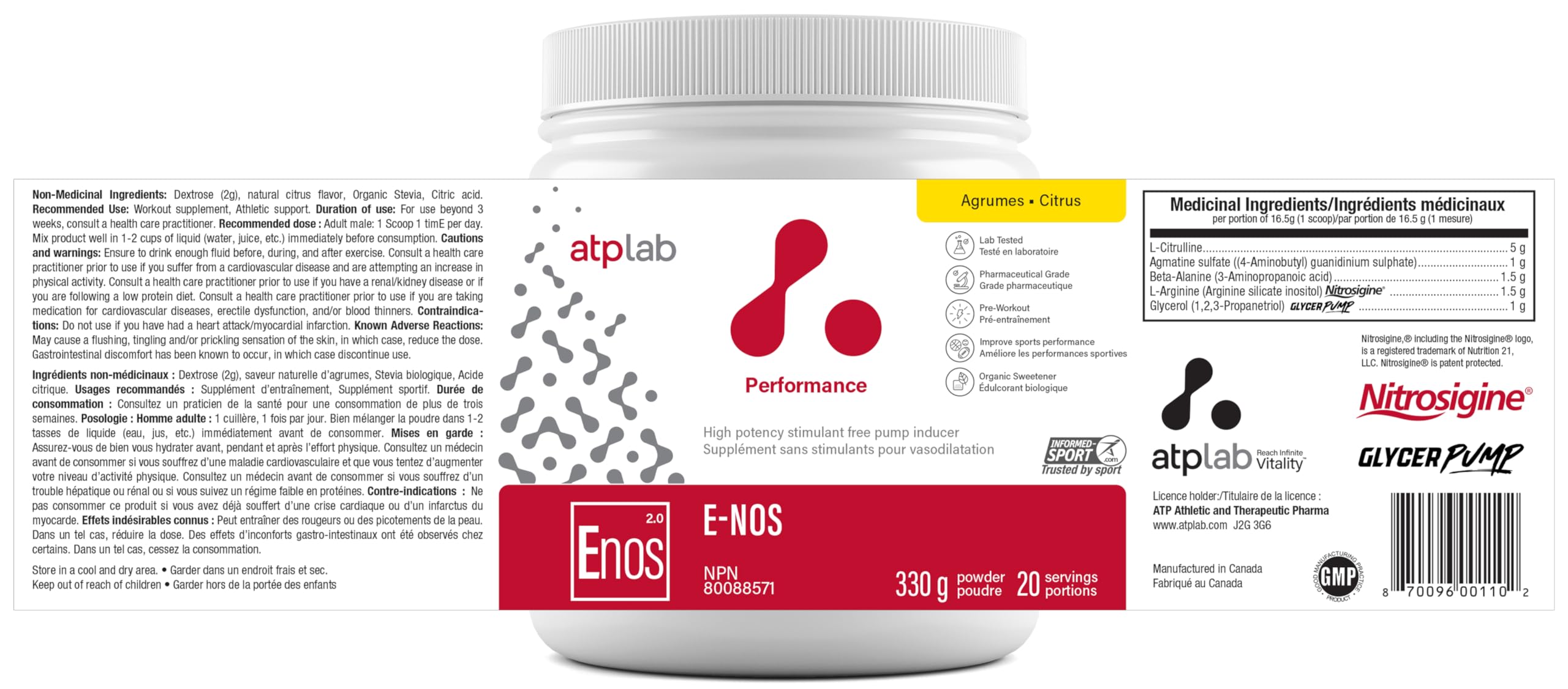 Post-workout citrus toast with ATP LAB E-Nos