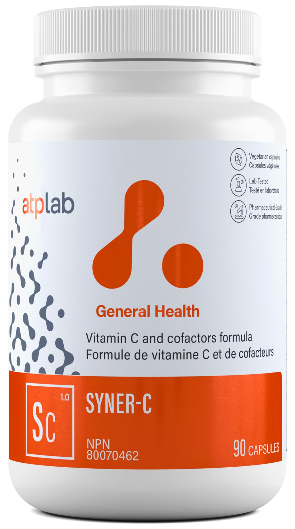 ATP LAB Syner-C bottle front with vegan vitamin C formulation