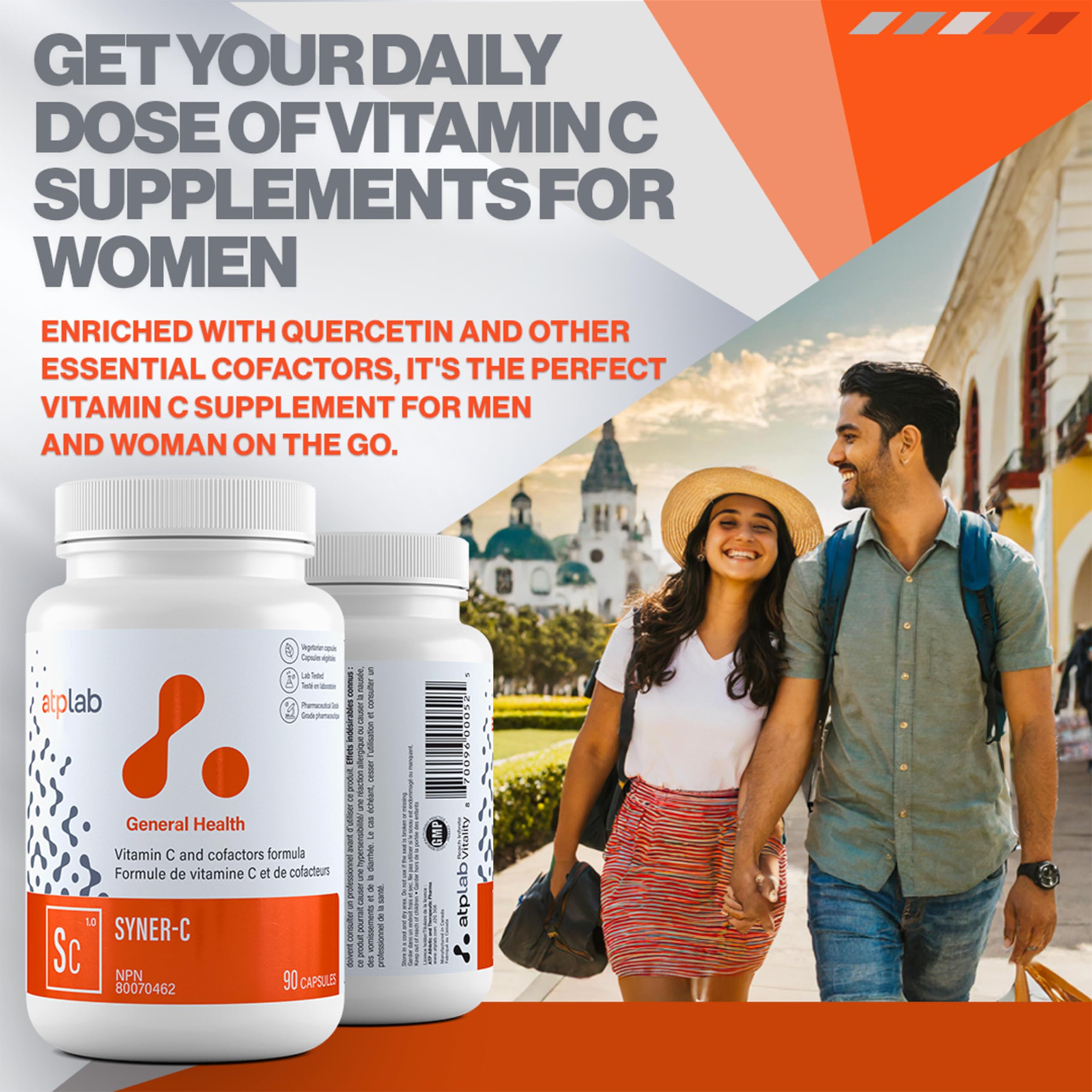 ATP LAB Syner-C ingredients graphic featuring cofactors and vitamin C