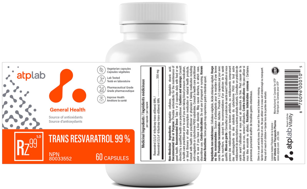 ATP LAB Trans Resveratrol bottle on shelf invites daily wellness ritual