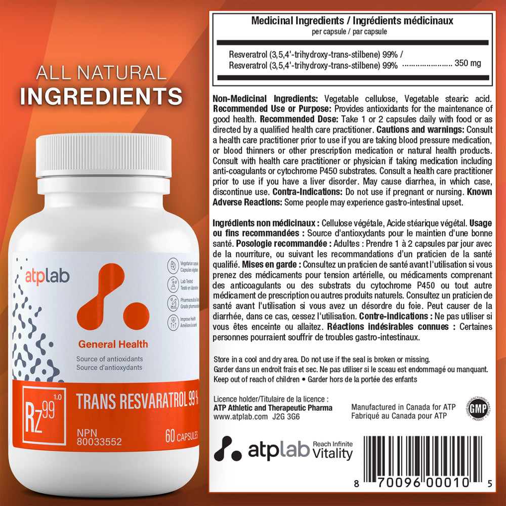 ATP LAB Trans Resveratrol capsules interior view demonstrates easy intake