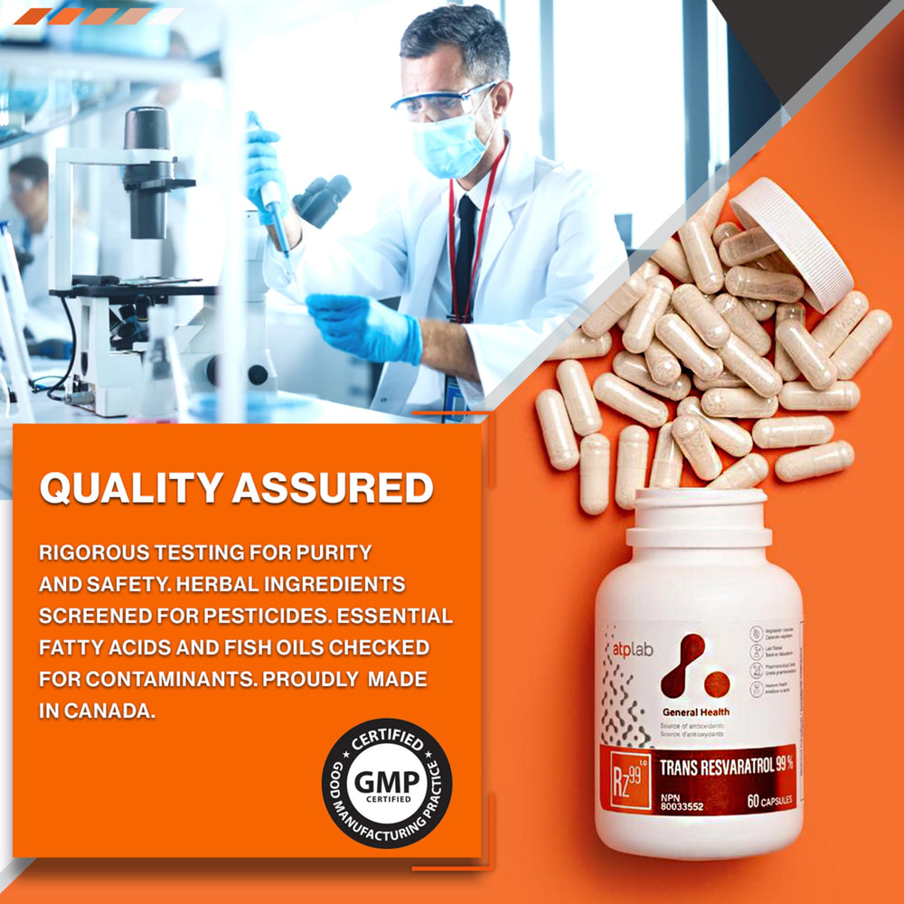 ATP LAB Trans Resveratrol label detail notes non-GMO and gluten-free claims