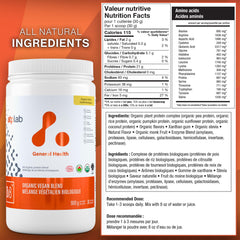 ATP LAB Vegan Blend Powder Vanilla Scoop in Glass: creamy vanilla shake ready.