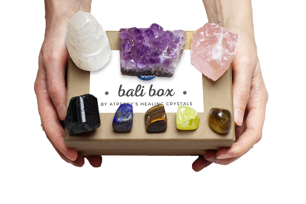 AtPerry's Bali Box Amethyst Cluster promotes calm and balance