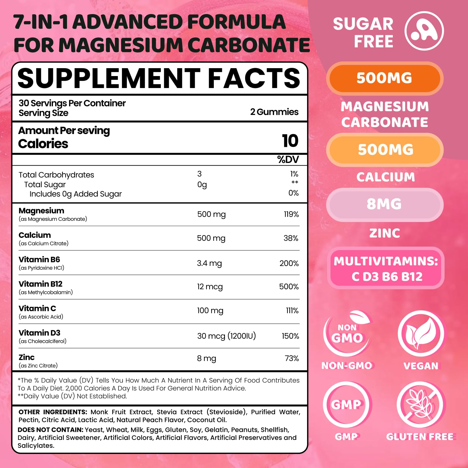 Juicy peach center visible in Aube'Azur gummies for fast nutrient absorption.