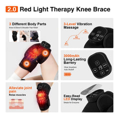 AUDODO knee massager with remote control for easy customization from couch or bed.