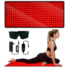 AUDODO red light therapy mat showing full body coverage for at-home sessions