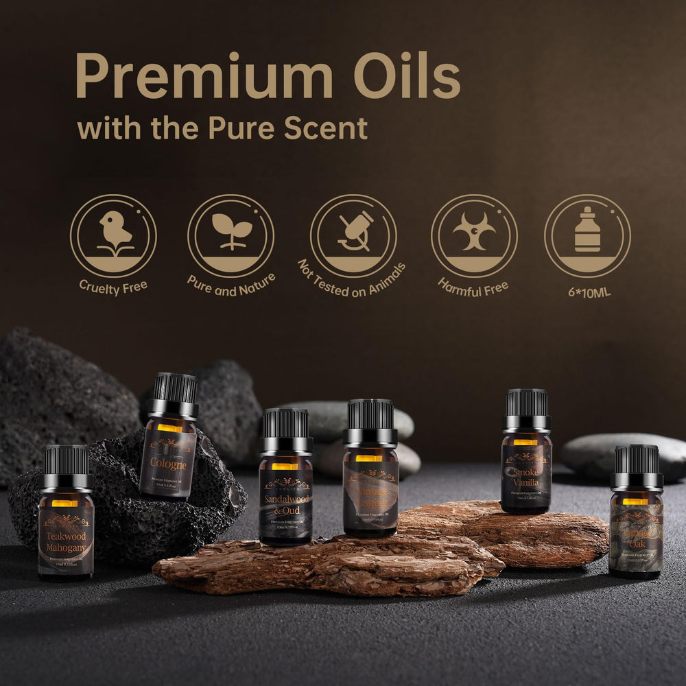 Auelife Bottles close-up shows six 10ml blends ready to try.