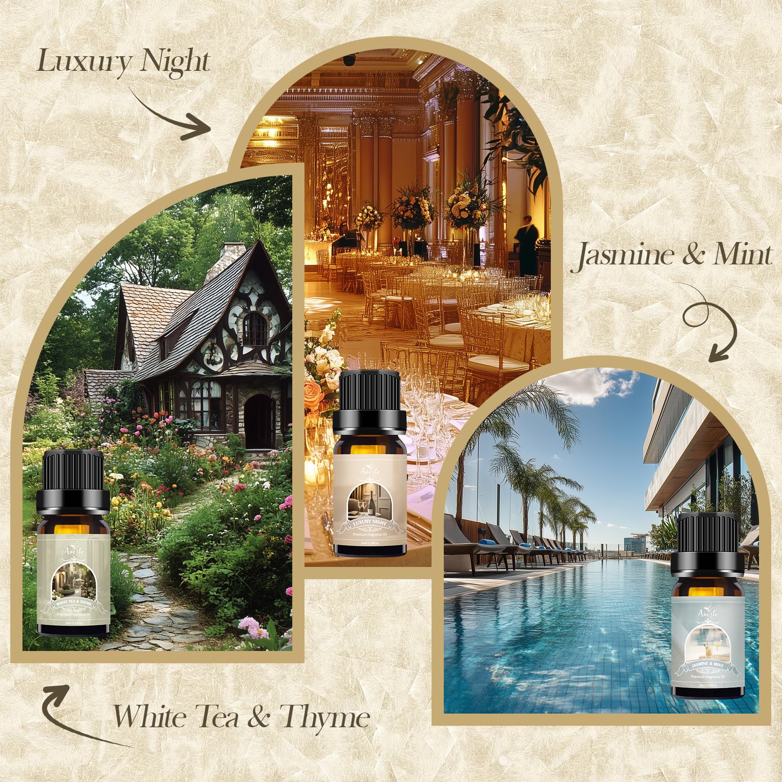 Auelife Luxurious Night bottle for relaxing evenings and hotel-inspired ambience.