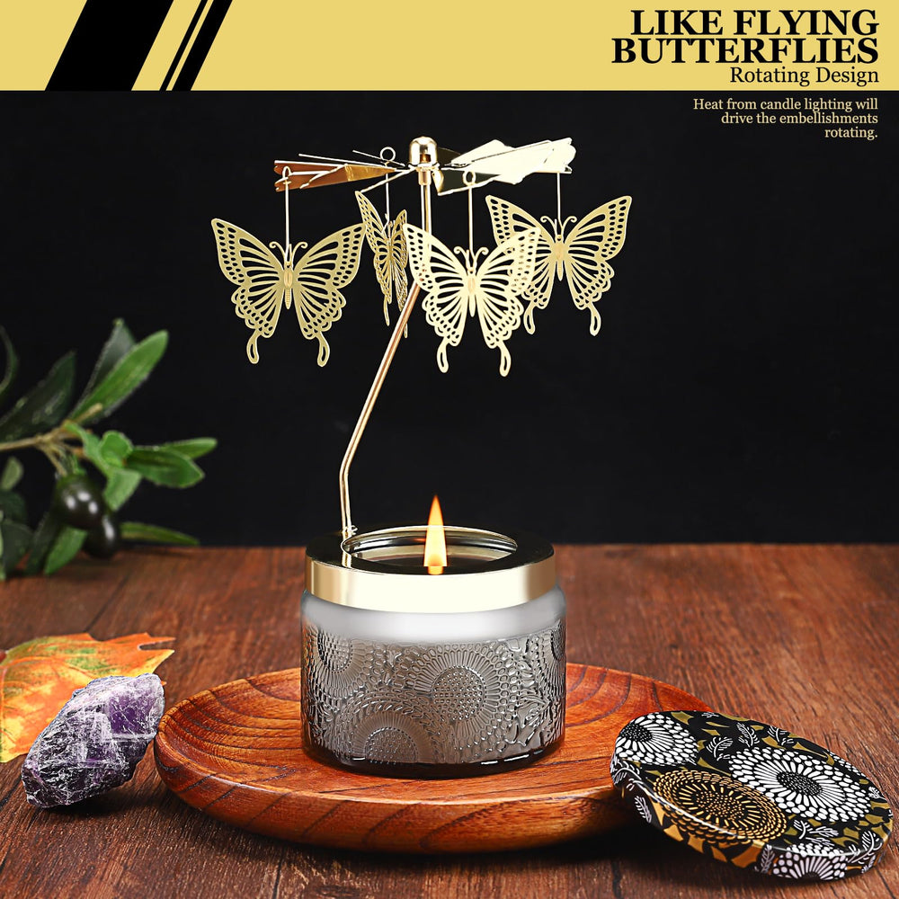 Auelife rotating candle centerpiece adds elegant, dynamic light to any table.