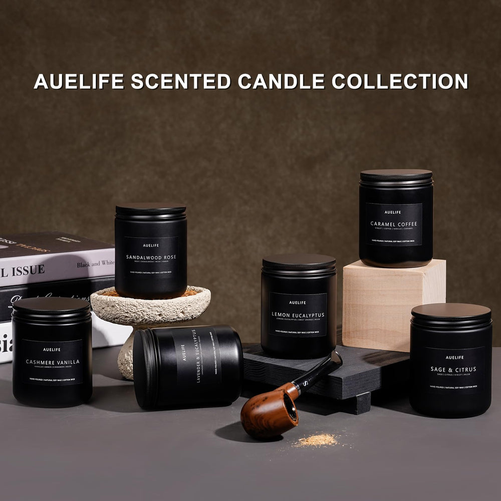 Auelife minimalist packaging showcases a sleek, masculine gift set.