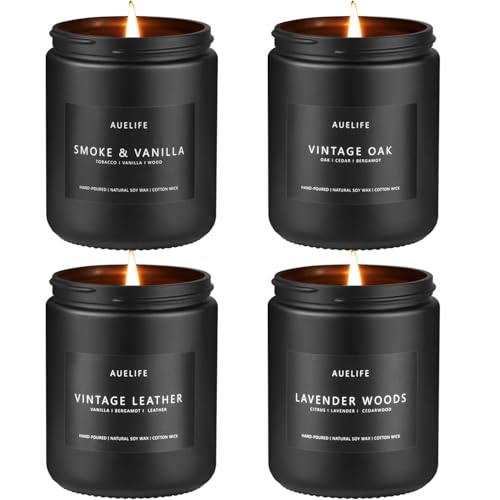 Auelife oak candle adds earthy depth to masculine spaces.