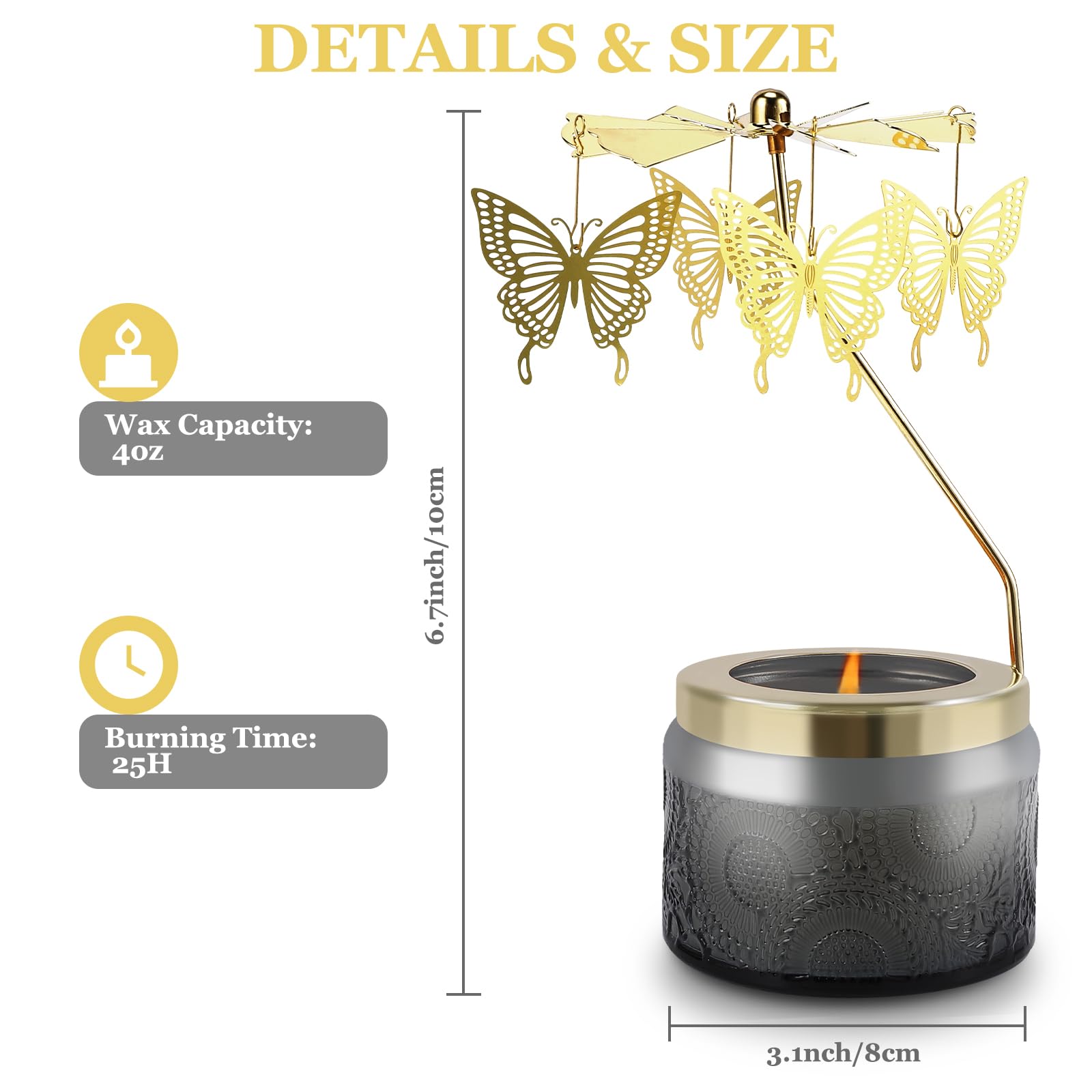 Auelife soy-wax candle offers clean burn for up to 25 hours.