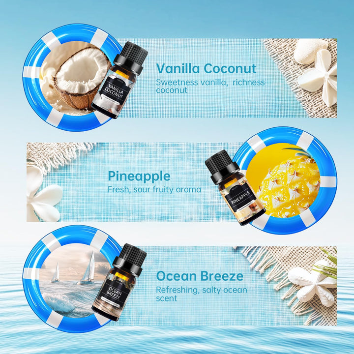 Auelife Summer Set pineapple-diffuser scene highlighting refreshing, uplifting aroma.