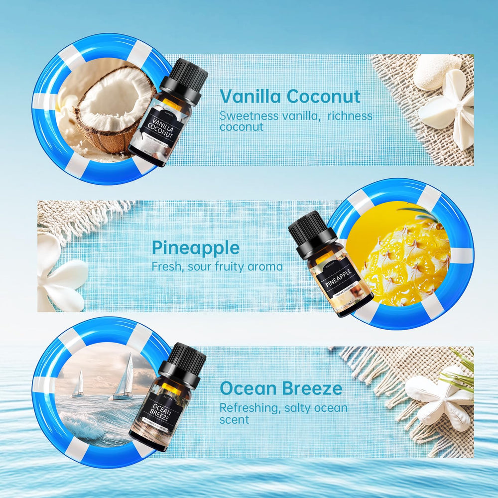 Auelife Summer Set pineapple-diffuser scene highlighting refreshing, uplifting aroma.