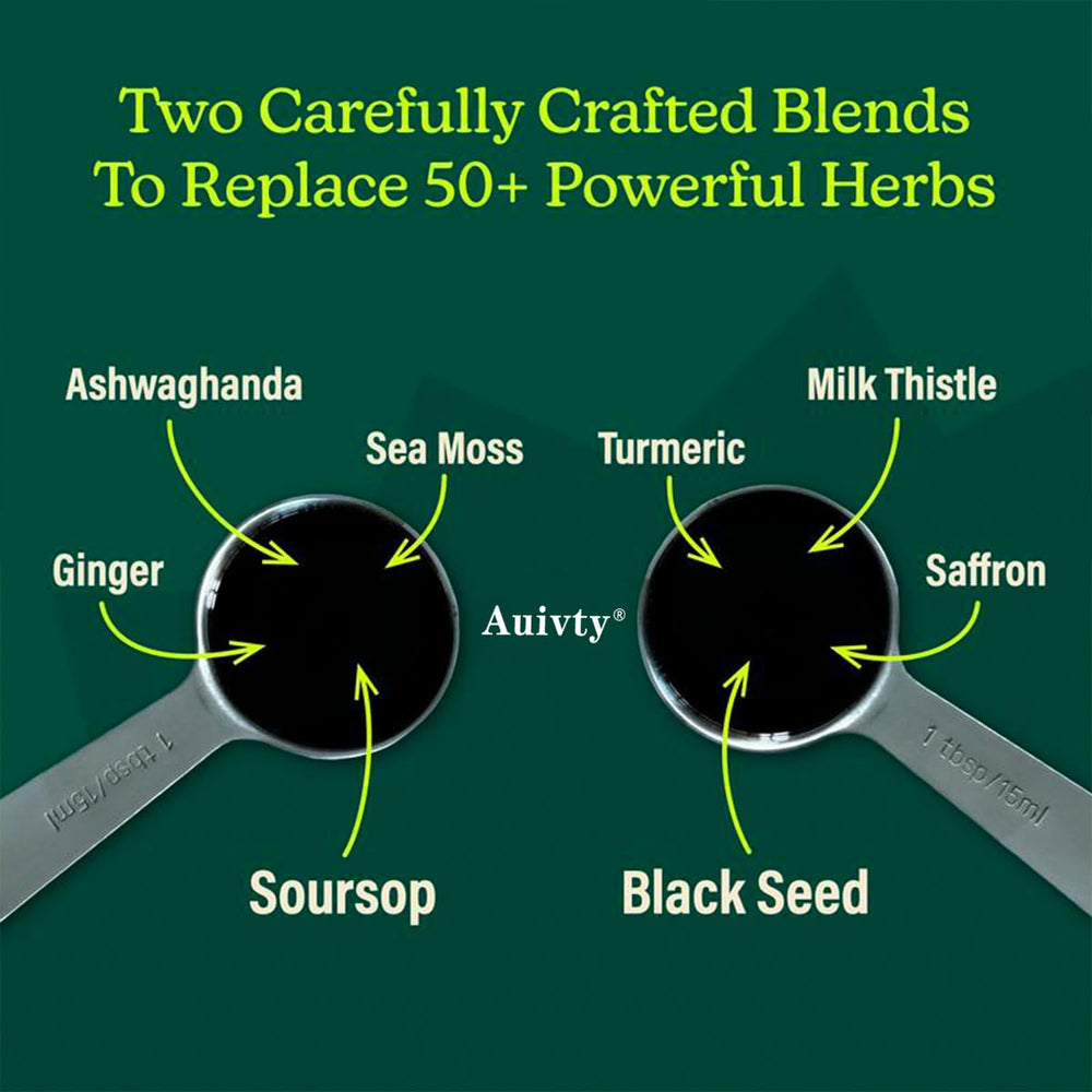Auivty Black Seed Tonic bottle front for daily wellness support.