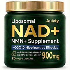 Auivty liposomal NAD+-NMN supplement bottle with label for easy daily energy support.