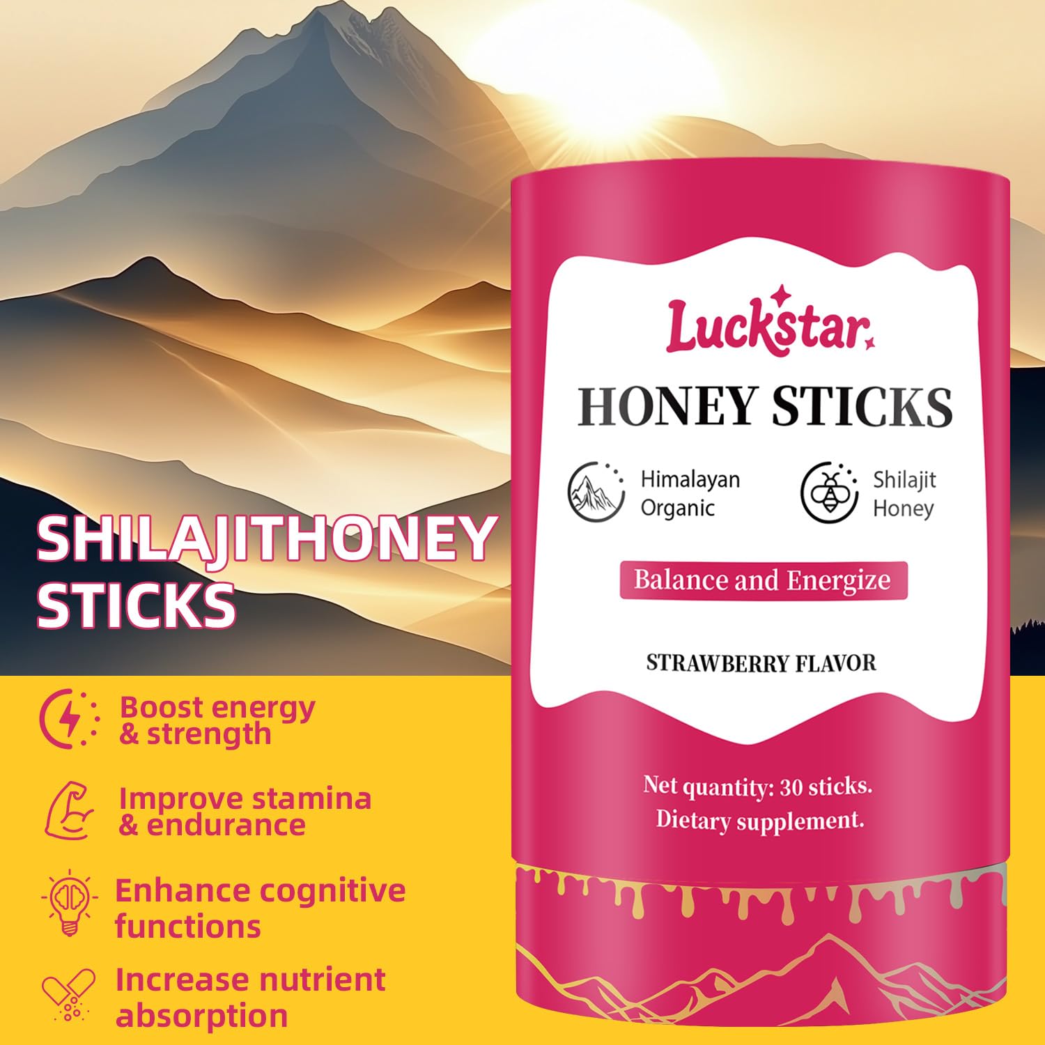 Strawberry aroma with Shatavari and saffron for hormonal balance support.