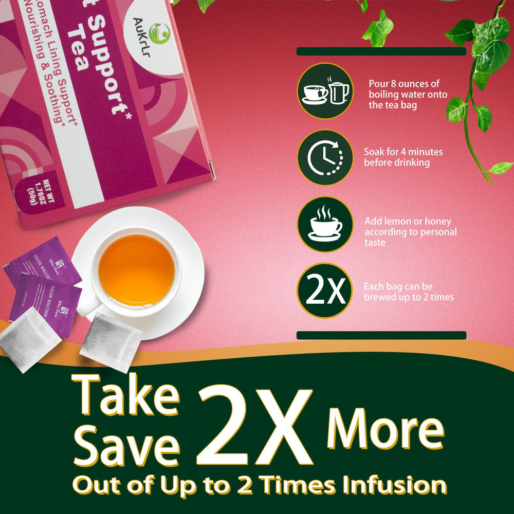 AuKrLr herbal blend ingredients spread: poria cocos, hawthorn, citron for gut comfort.