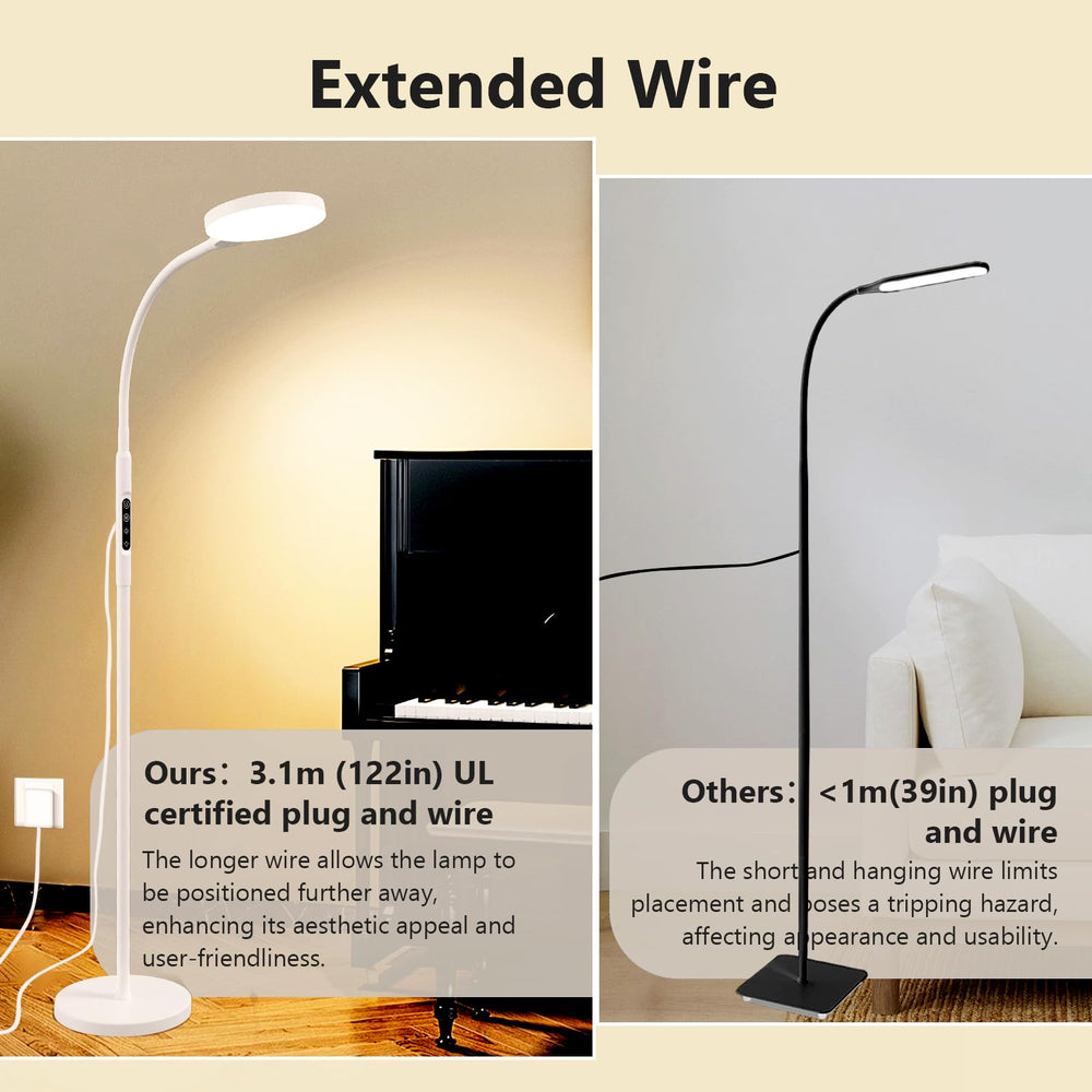 Aulaidik 3-in-1 lamp combines floor, desk, and clamp options in one.