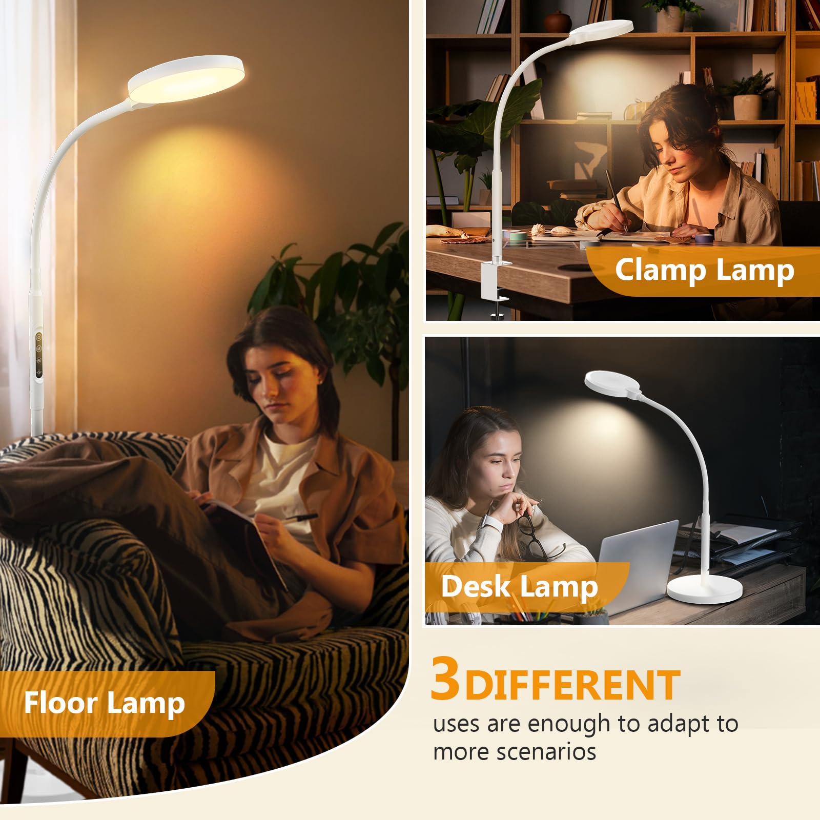 Aulaidik height-adjustable stand fits on carpet or hard floors securely.
