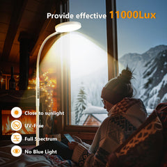 Aulaidik UV-free LED lamp delivers near-sunlight brightness for mood uplift.