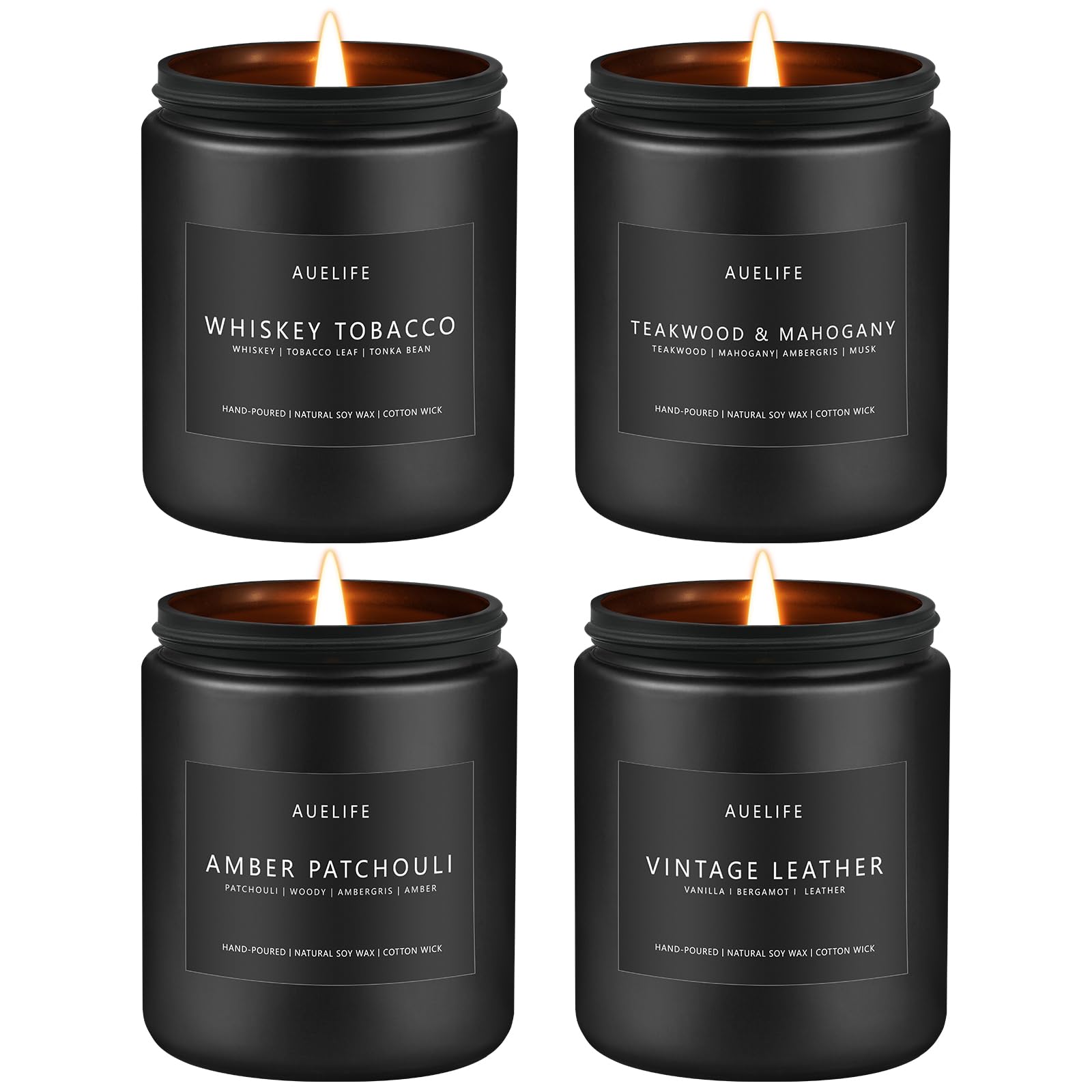 Auelife scented candles set 4pack packaging for gifting and home ambiance