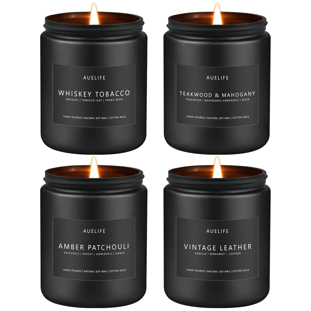 Auelife scented candles set 4pack packaging for gifting and home ambiance