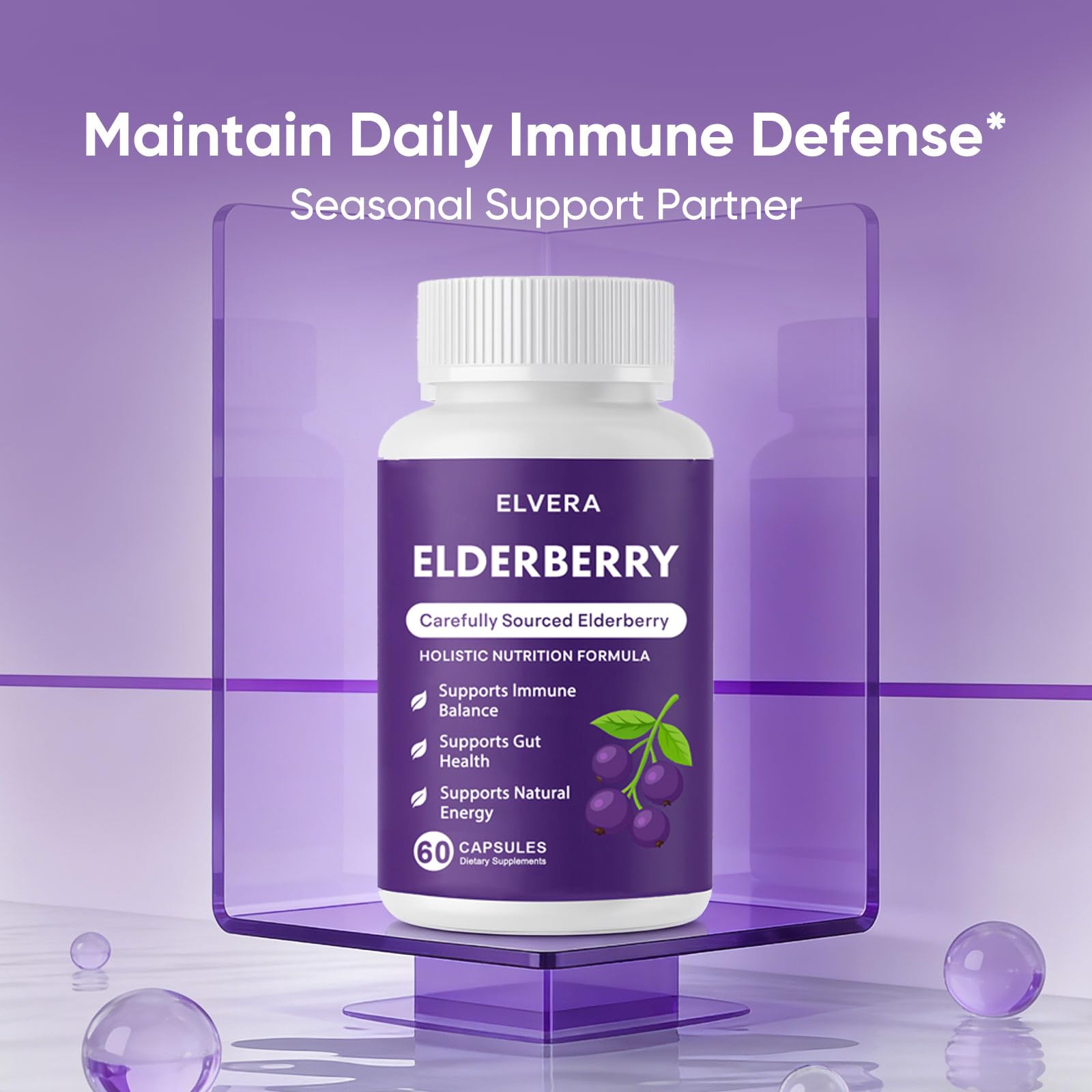 Aultink Elvera digestive balance softcaps arranged for daily use