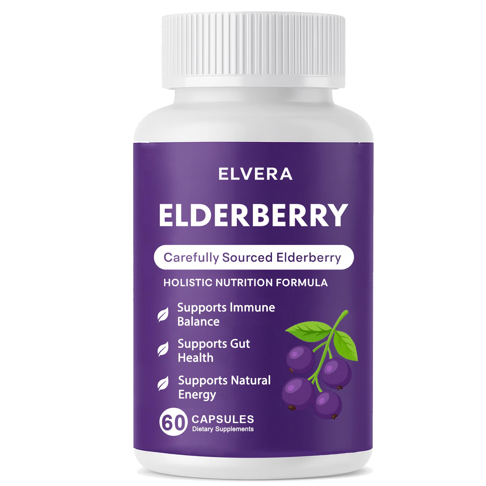 Aultink Elvera elderberry softcaps bottle highlighting immune-support formula