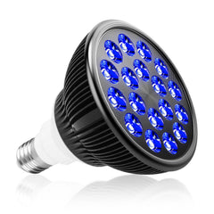 Aumtrly blue light bulb for the face with 18 LEDs supports at-home light therapy sessions.