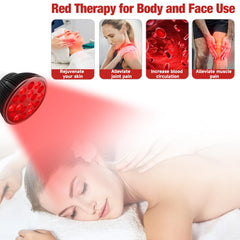 Aumtrly red light therapy bulb back view displaying E26 socket compatibility.