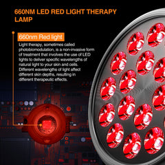 Aumtrly red light therapy bulb delivering high irradiance across a broad area.