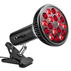 Aumtrly red light therapy lamp clip-angle with adjustable rotation for versatile positioning.