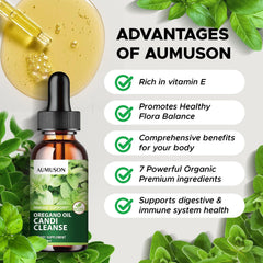 AUMUSON wormwood herb visual emphasizes traditional candida cleanse ingredients